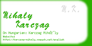 mihaly karczag business card